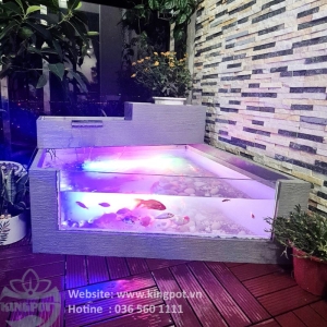 Bể cá composite có thác nước chảy