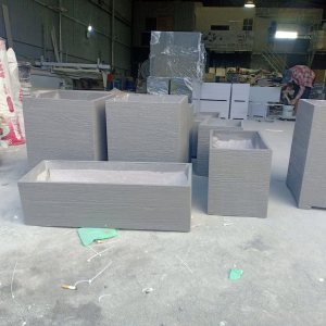 Chậu composite vân xước