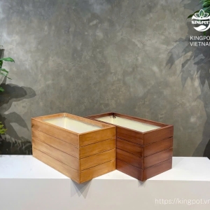 chậu composite vân gỗ