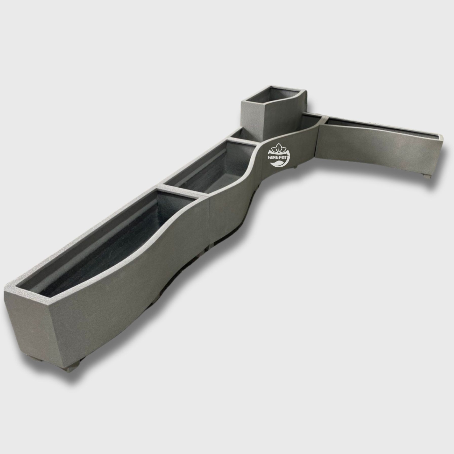 Chậu composite 2 tầng trang trí sảnh hoặc ban công